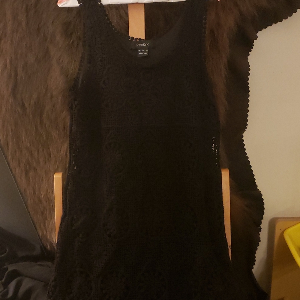 Black Crochet Dress Size Large
